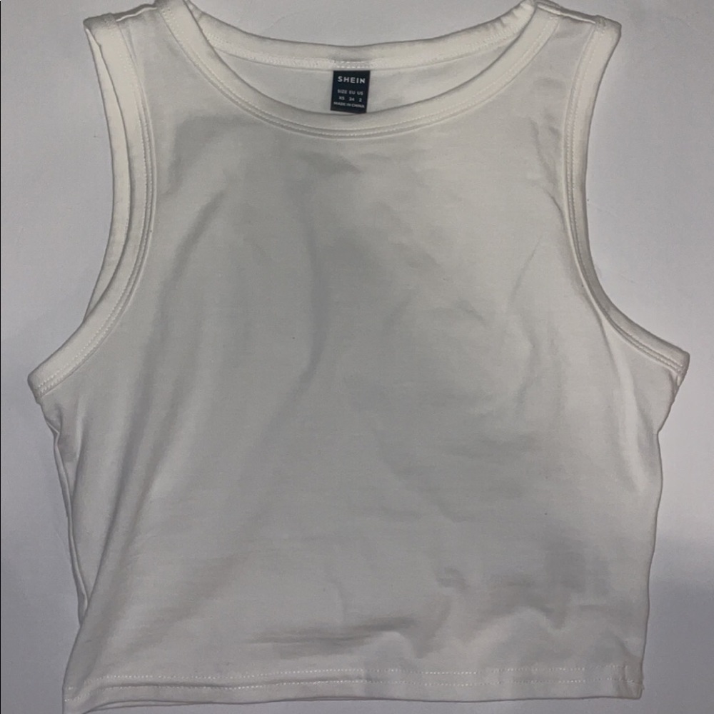 white shein tank top brand new